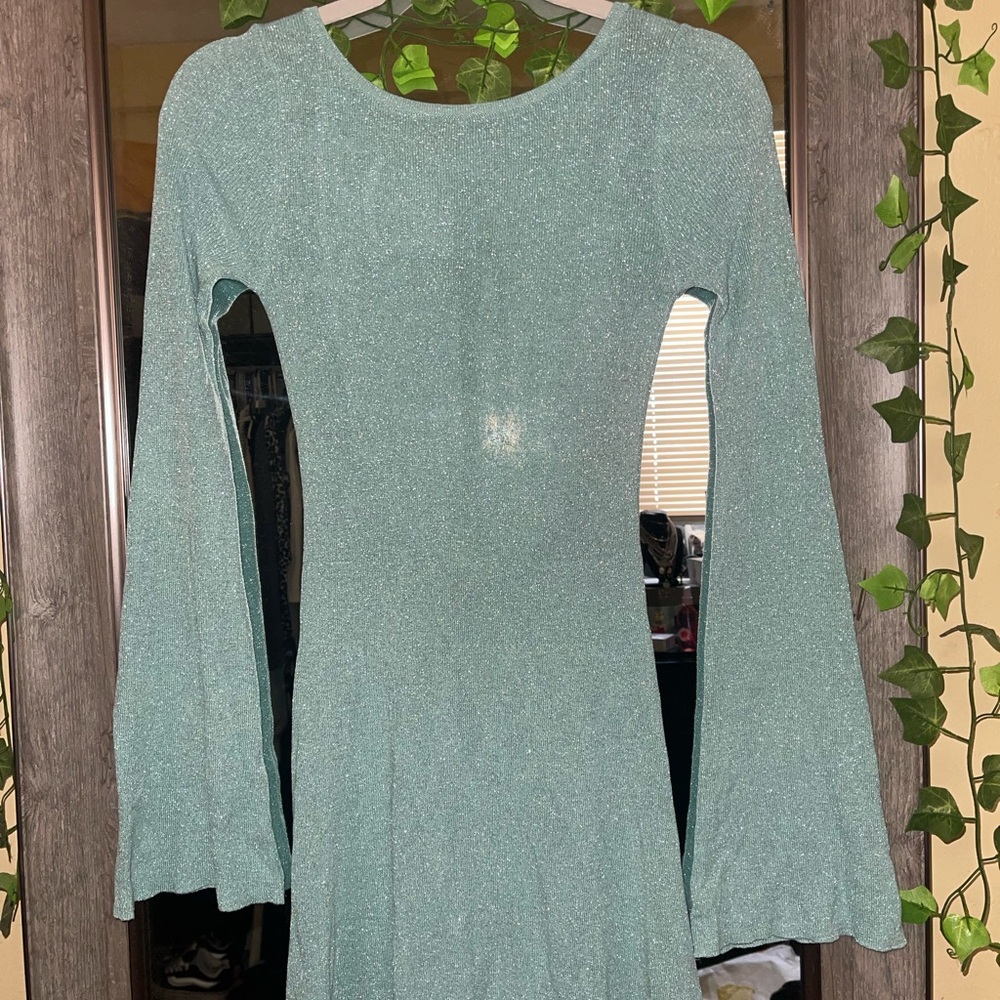 Forever 21 Glittery Teal dress